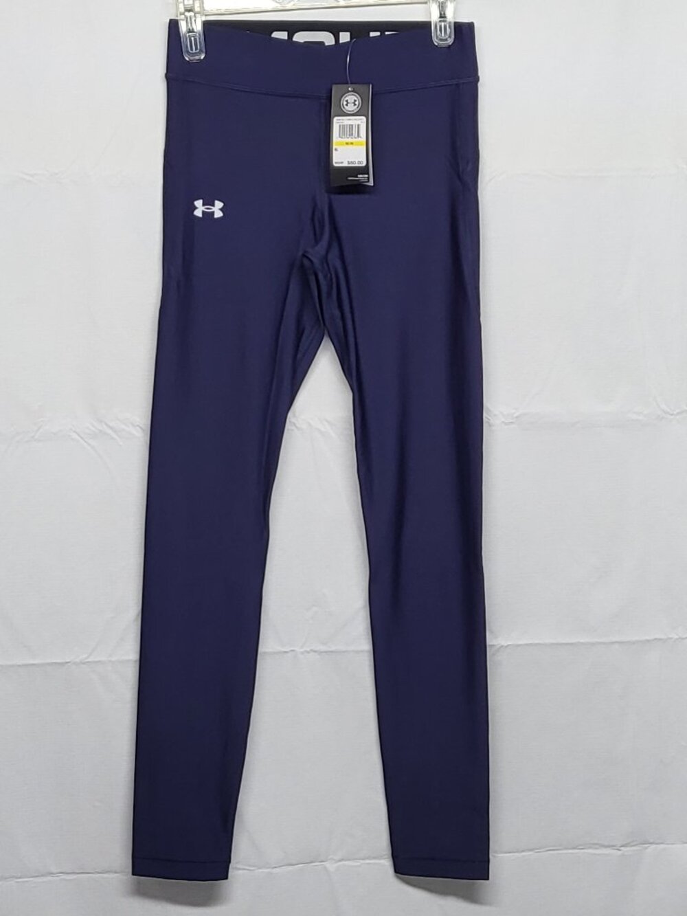 Under Armour HeatGear Compression Leggings Pants Womens Medium Pull On Navy NWT
